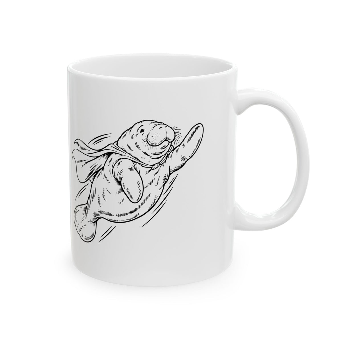 Chubby Manatee Takes Flight Mug