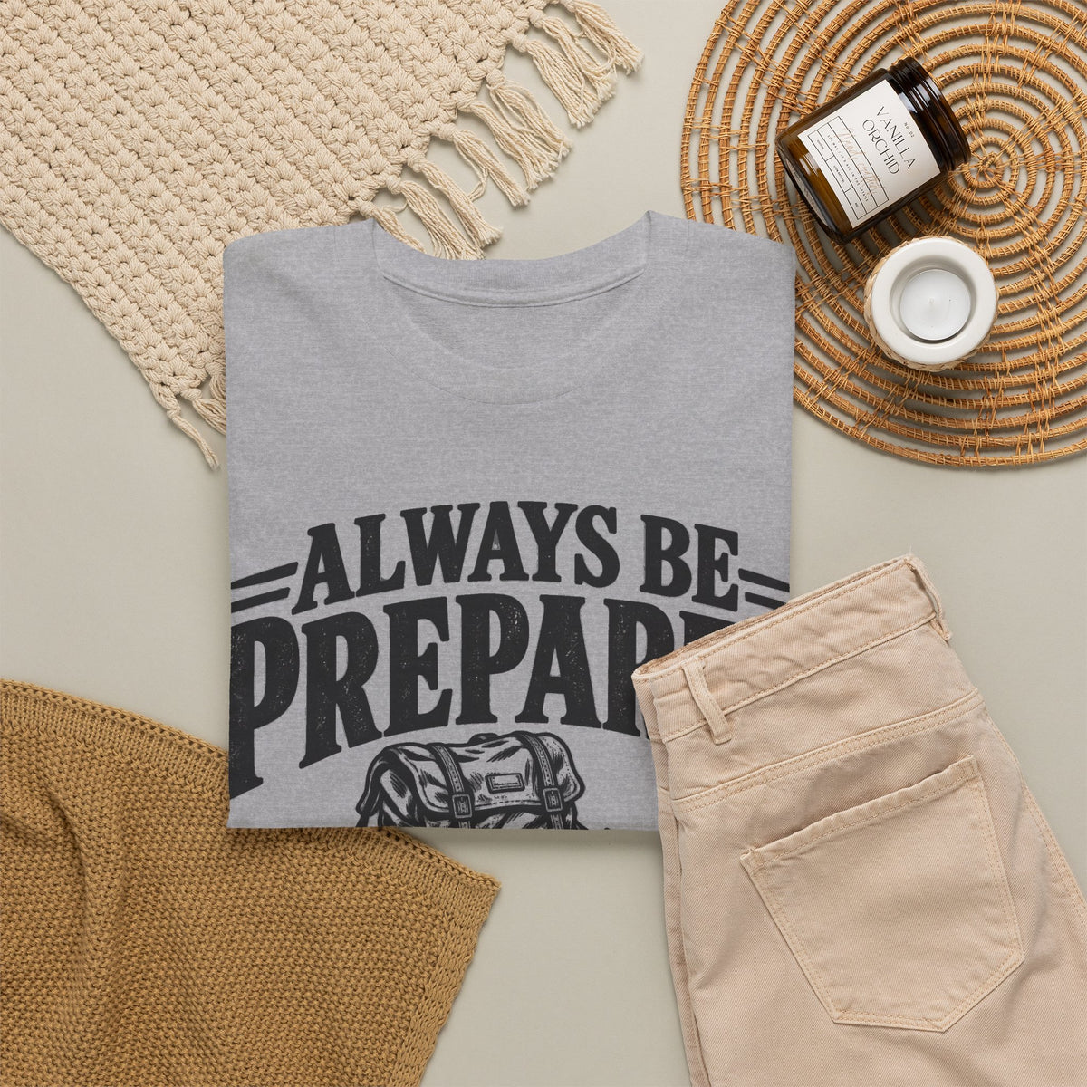 133b-v2 Always Be Prepared — One-Color — Gildan 5000 T-Shirt