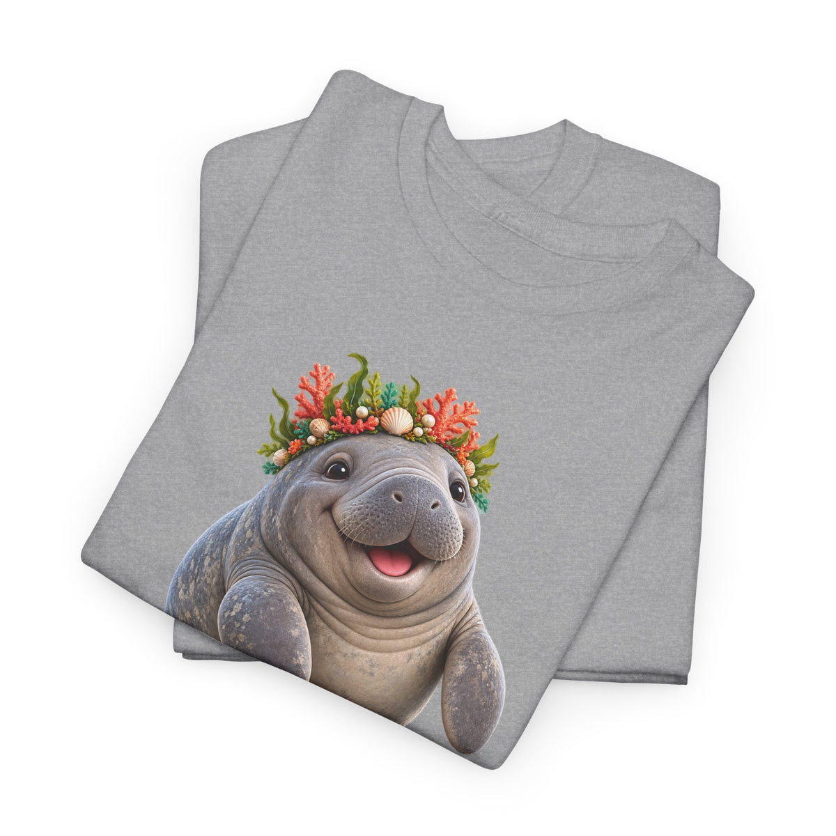 Cheerful Coral Crown Manatee T-Shirt