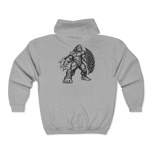 Bigfoot Fern Shield Zip-Up Hoodie