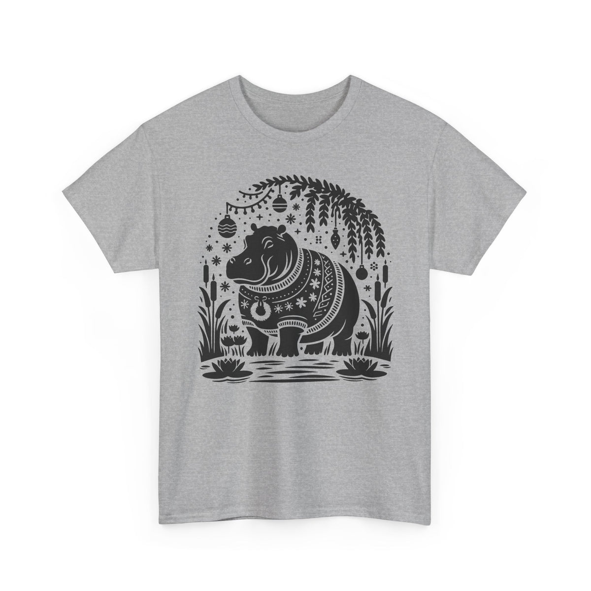 Folk Art Elephant T-Shirt | Decorative Wildlife Graphic Tee