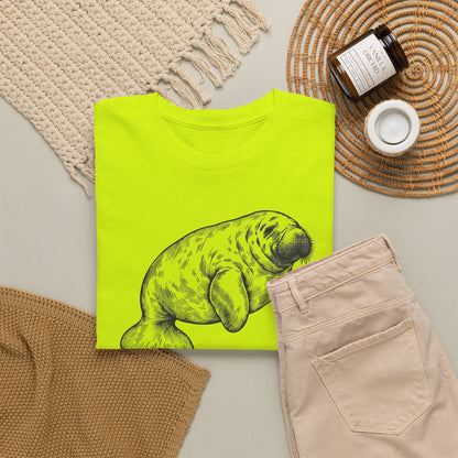 Slow Water Manatee Engraving T-Shirt