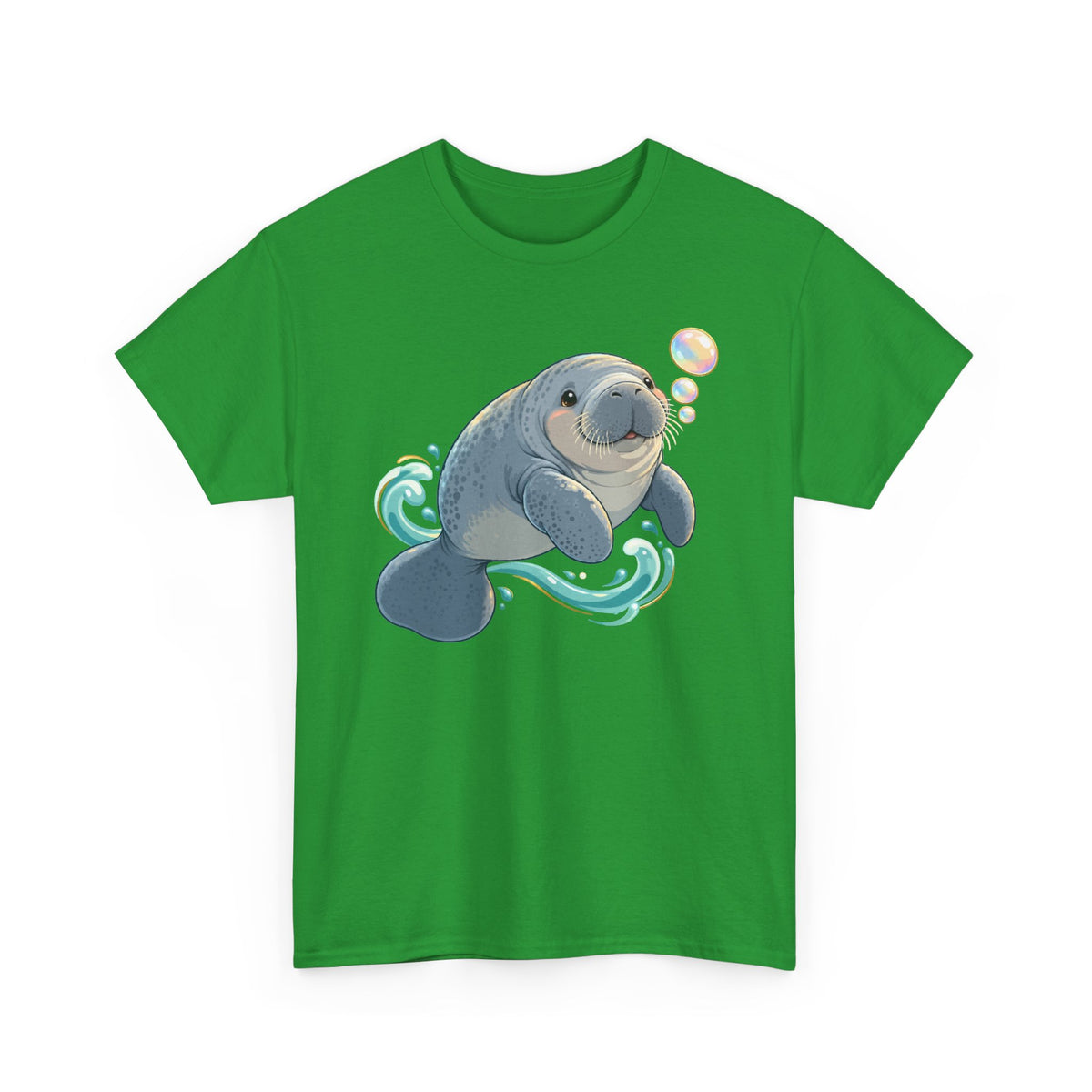 Chubby Mermaid Bubble Wishes Manatee T-Shirt