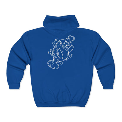 Chubby Manatee's Bubble Wish Zip-Up Hoodie
