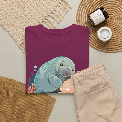 Chubby Mermaid Pearl of the Lagoon Manatee T-Shirt