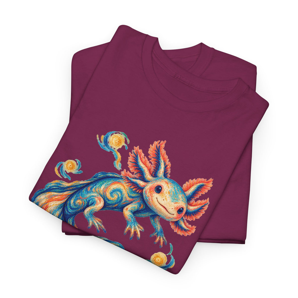 Starwater Axolotl in Turquoise and Coral T-Shirt