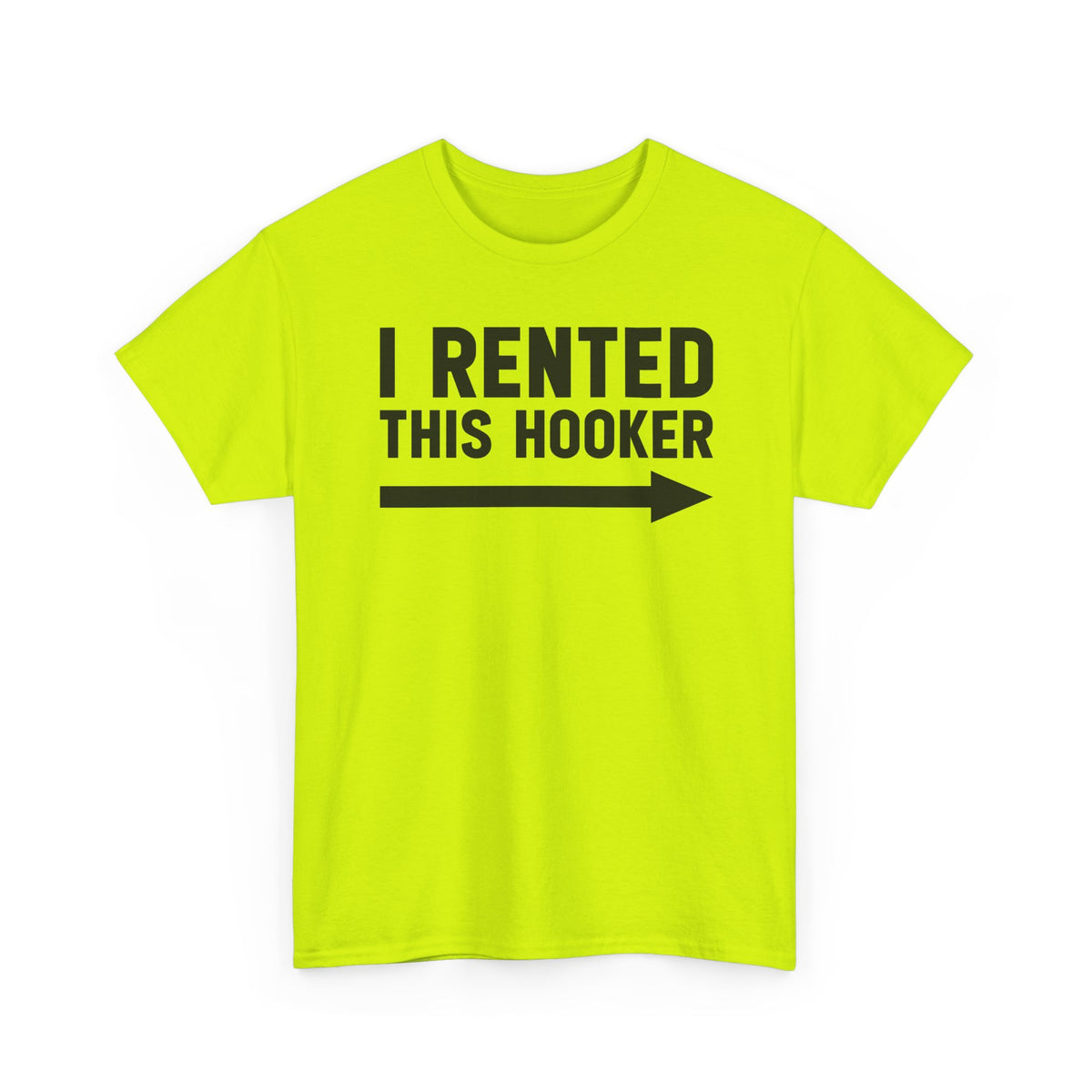 I Rented This Hooker - Funny Arrow Graphic T-Shirt | Unisex Graphic Tee