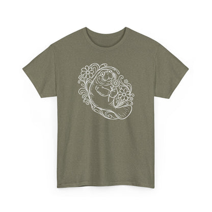 Groovy Spectacled Manatee with Daisy T-Shirt