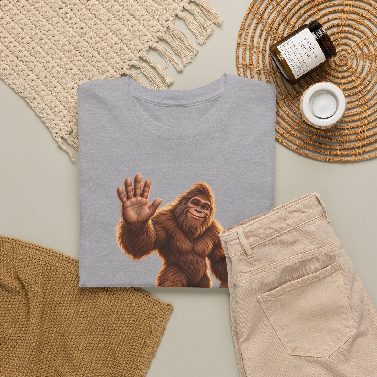 Friendly Sasquatch High Five T-Shirt